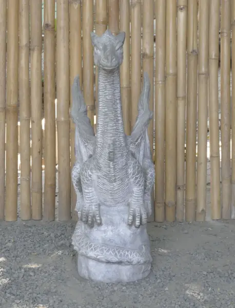 Product image 6 of the product “Sitting dragon on stone, approx. 75 H cm, cast stone, natural ”
